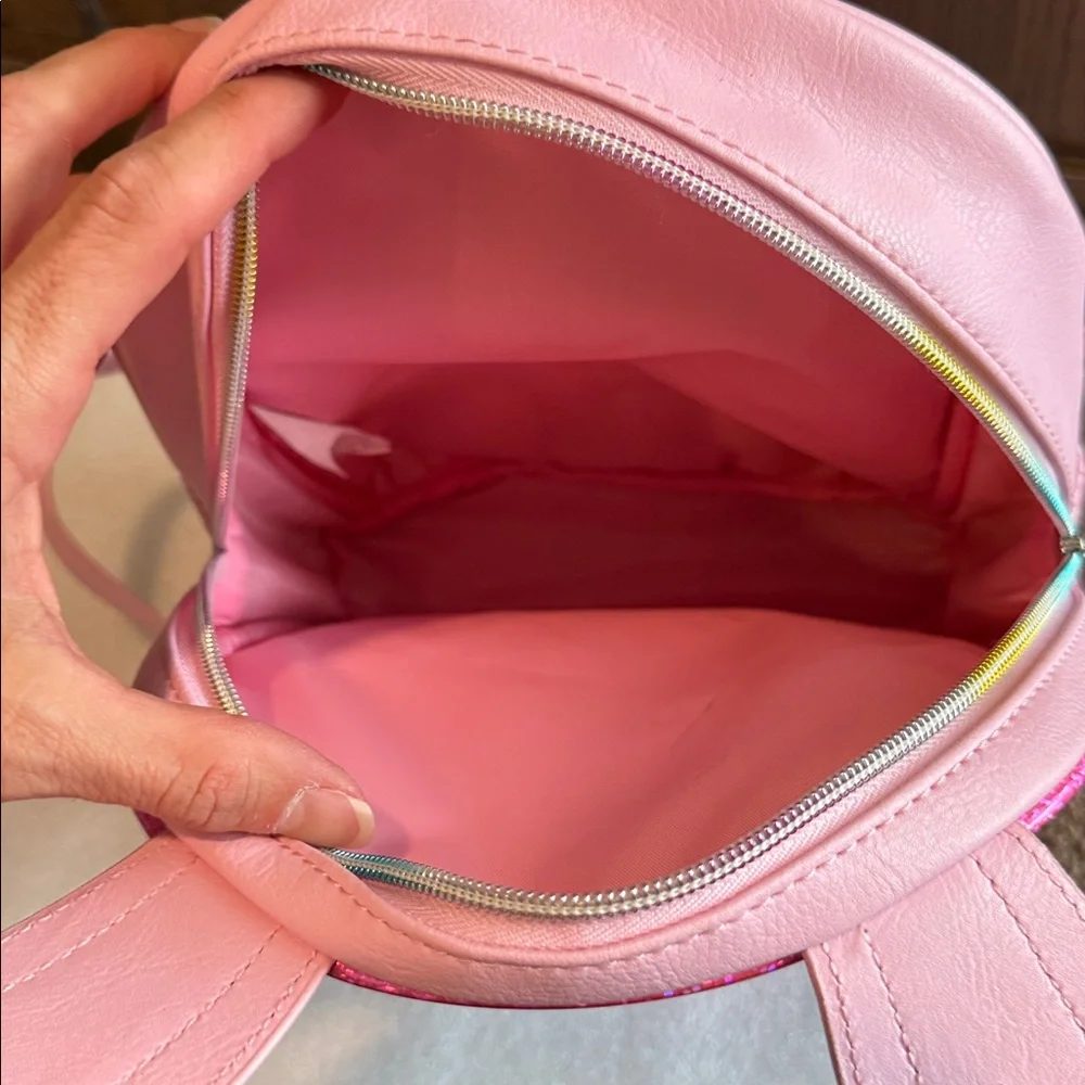 OMG accessories sparkly Pom Pom bunny toddler kid size backpack